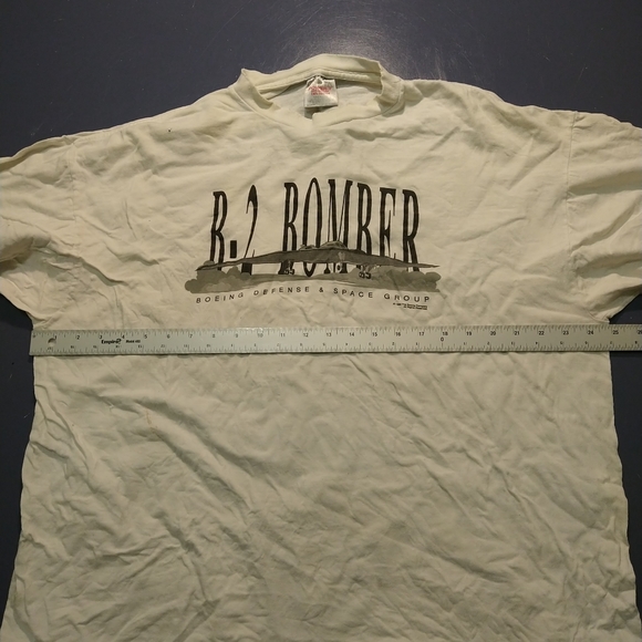 '92 VTG Boeing B-2 Bomber T-shirt XXL Measurement Oneita USA made single stitch - Picture 6 of 8